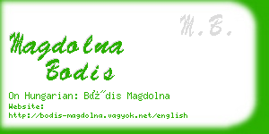 magdolna bodis business card