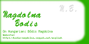 magdolna bodis business card